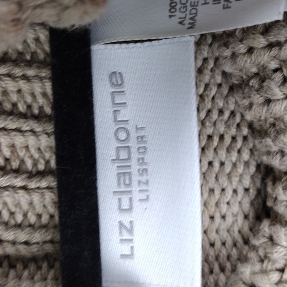 Liz Claiborne Tan Turtleneck Long Sleeve Pull Over Ribber Medium Knit Sweater - Picture 4 of 10